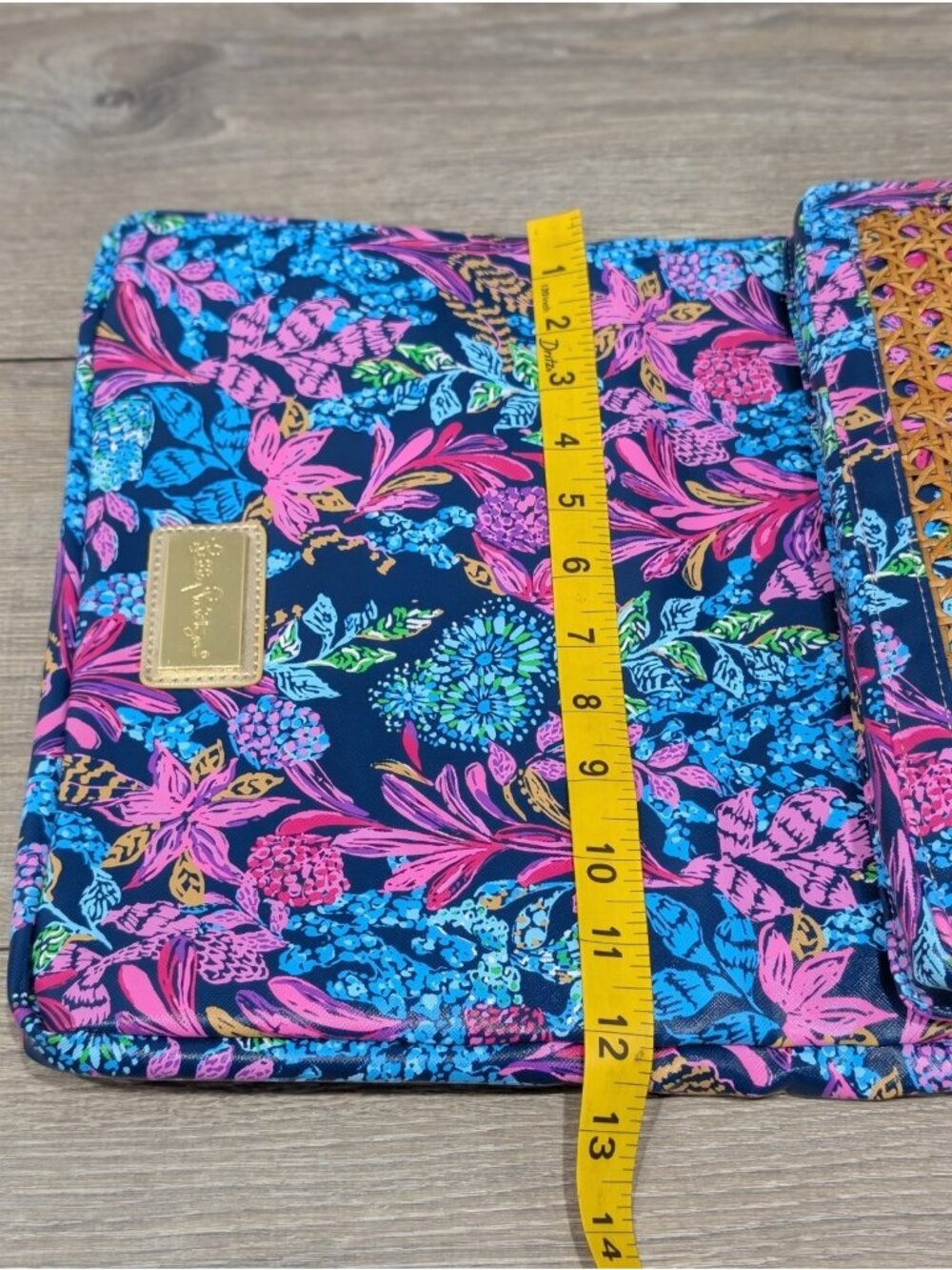 Lilly Pulitzer NWT Laptop Sleeve Leatherette Aegean Navy Calypso Coast - Picture 7 of 12